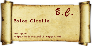Bolos Cicelle névjegykártya